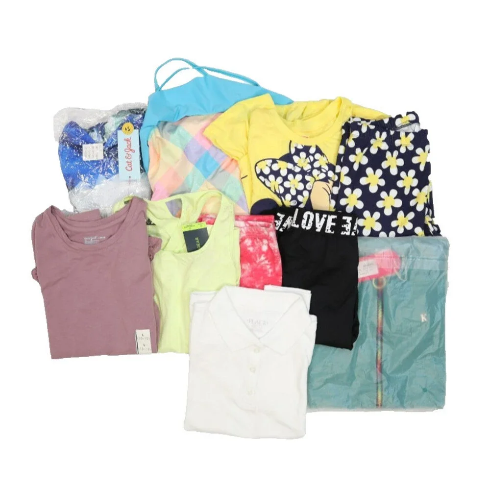 Wholesale Bulk Lot Of 10 Girls Size Large 10/12 Mixed Season Tops Bottoms